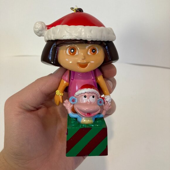 Vintage Dora The Explorer & Boots Christmas Keychain Candy Dispenser 2006 Nick - Picture 3 of 10